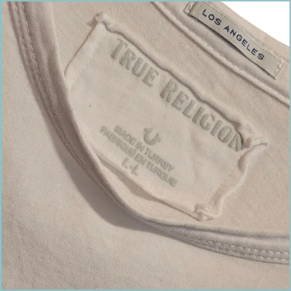 OG True Religion Brand Jeans Long Sleeve California Graphic Tee Men's L Y2K Rare